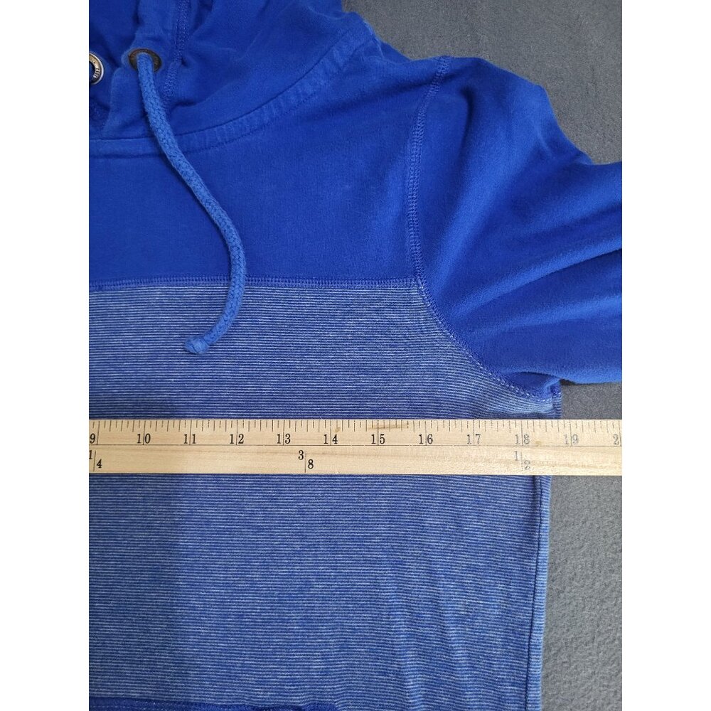 ABERCROMBIE & FITCH Men's Small Blue Pullover Hooded Shirt Muscle Fit y2k preppy - Picture 4 of 9